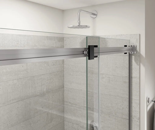 Duel Alto 44-47 X 78 in. 8mm Bypass Shower Door for Alcove Installation with GlassShield® glass in Chrome & Matte Black - Plumbing Market