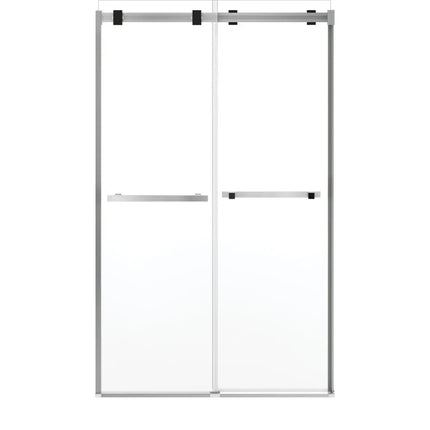 Duel Alto 44-47 X 78 in. 8mm Bypass Shower Door for Alcove Installation with GlassShield® glass in Chrome & Matte Black - Plumbing Market