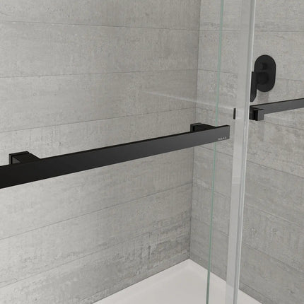 Duel Alto 44-47 X 78 in. 8mm Bypass Shower Door for Alcove Installation with GlassShield® glass in Matte Black - Plumbing Market