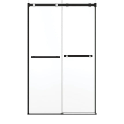 Duel Alto 44-47 X 78 in. 8mm Bypass Shower Door for Alcove Installation with GlassShield® glass in Matte Black & Chrome - Plumbing Market