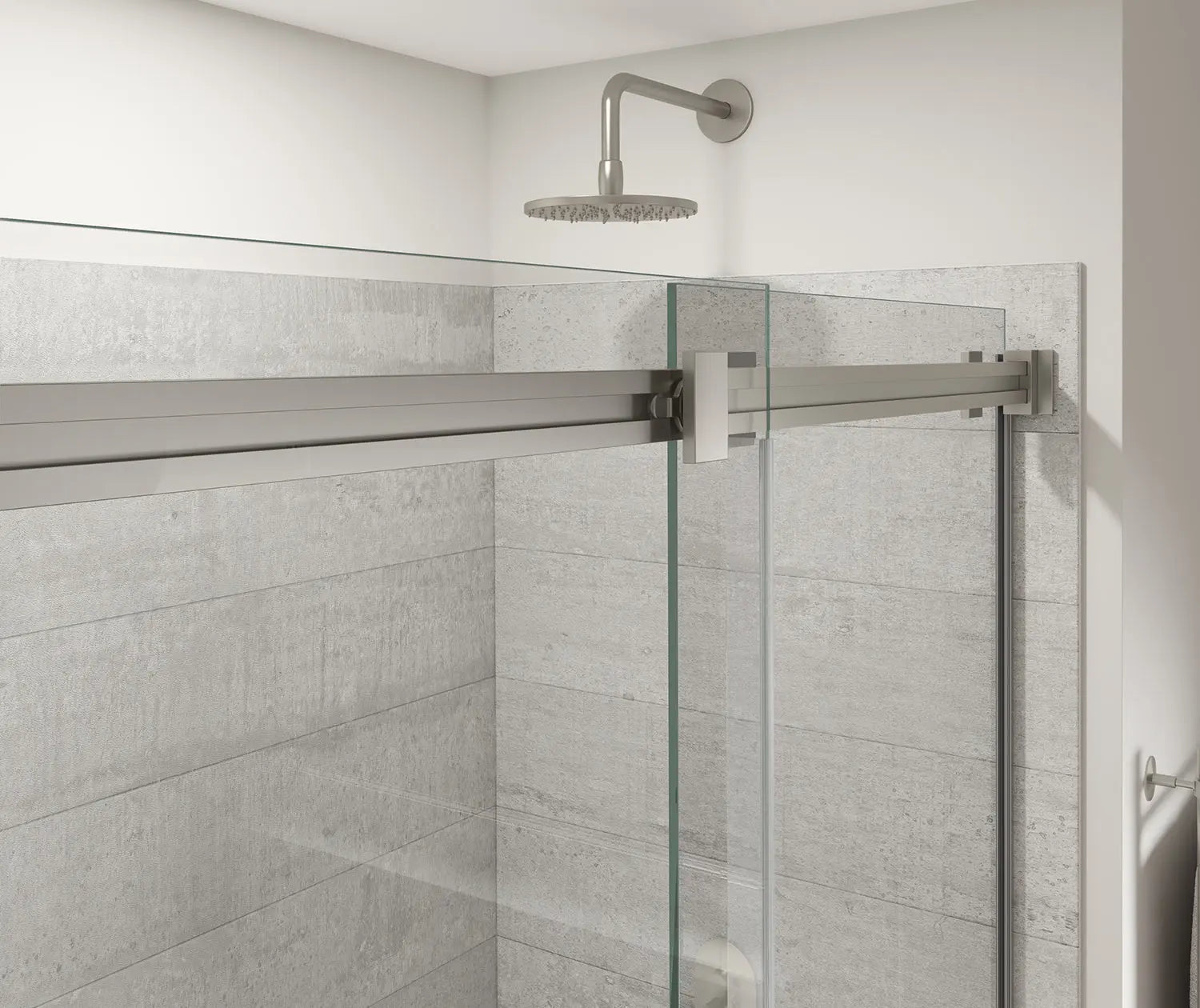 Duel Alto 56-59 X 78 in. 8mm Bypass Shower Door for Alcove Installation with GlassShield® glass in Brushed Nickel - Plumbing Market