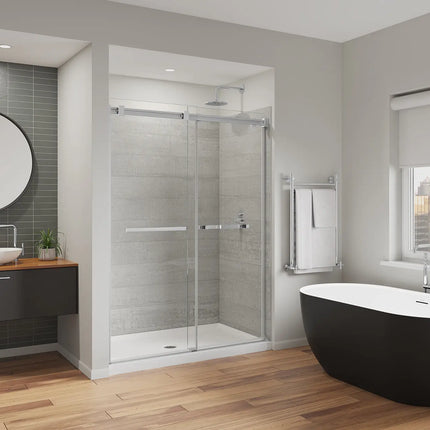 Duel Alto 56-59 X 78 in. 8mm Bypass Shower Door for Alcove Installation with GlassShield® glass in Chrome - Plumbing Market