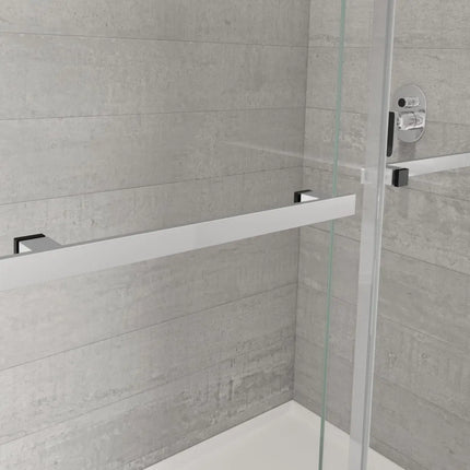 Duel Alto 56-59 X 78 in. 8mm Bypass Shower Door for Alcove Installation with GlassShield® glass in Chrome & Matte Black - Plumbing Market