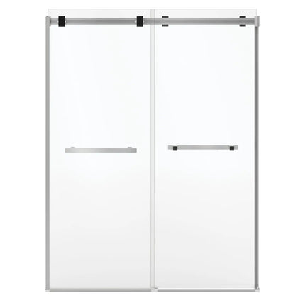 Duel Alto 56-59 X 78 in. 8mm Bypass Shower Door for Alcove Installation with GlassShield® glass in Chrome & Matte Black - Plumbing Market