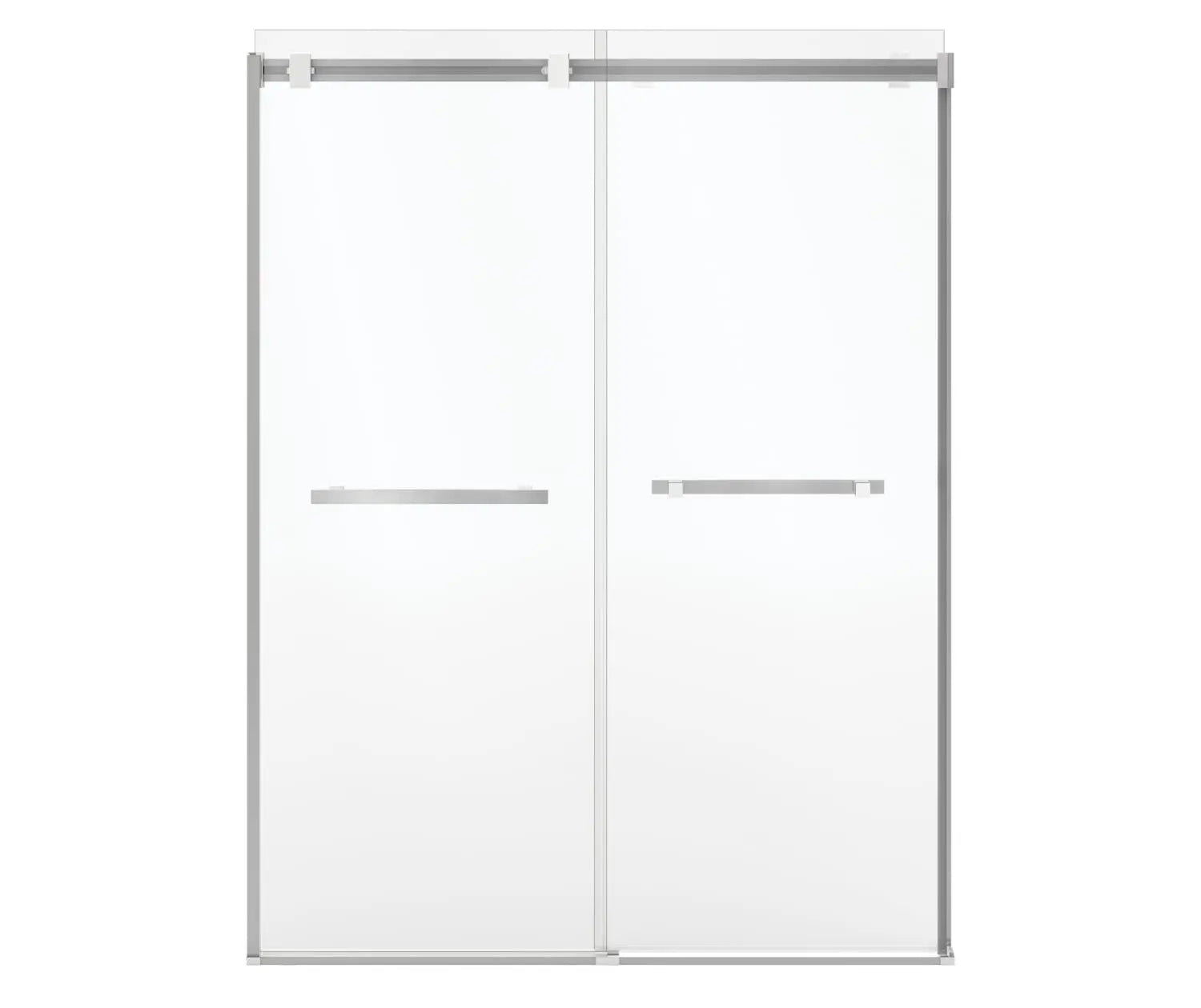 Duel Alto 56-59 X 78 in. 8mm Bypass Shower Door for Alcove Installation with GlassShield® glass in Chrome & Matte White - Plumbing Market