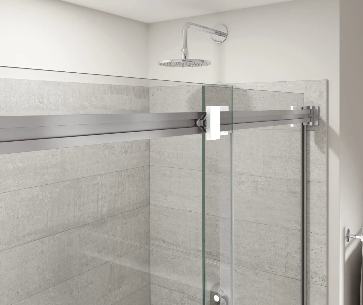 Duel Alto 56-59 X 78 in. 8mm Bypass Shower Door for Alcove Installation with GlassShield® glass in Chrome & Matte White - Plumbing Market