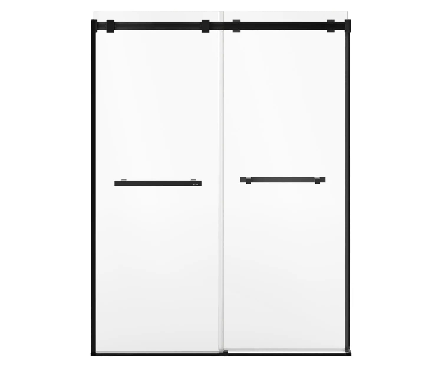 Duel Alto 56-59 X 78 in. 8mm Bypass Shower Door for Alcove Installation with GlassShield® glass in Matte Black - Plumbing Market