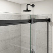 Duel Alto 56-59 X 78 in. 8mm Bypass Shower Door for Alcove Installation with GlassShield® glass in Matte Black - Plumbing Market