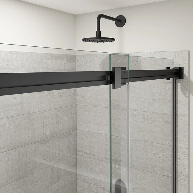 Duel Alto 56-59 X 78 in. 8mm Bypass Shower Door for Alcove Installation with GlassShield® glass in Matte Black - Plumbing Market