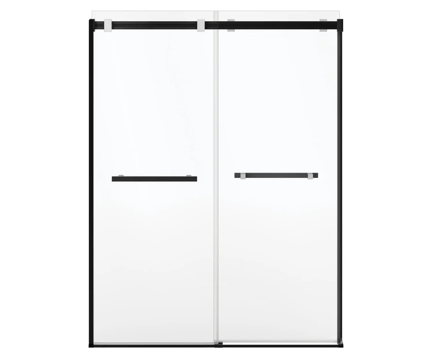 Duel Alto 56-59 X 78 in. 8mm Bypass Shower Door for Alcove Installation with GlassShield® glass in Matte Black & Chrome - Plumbing Market
