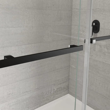 Duel Alto 56-59 X 78 in. 8mm Bypass Shower Door for Alcove Installation with GlassShield® glass in Matte Black & Chrome - Plumbing Market