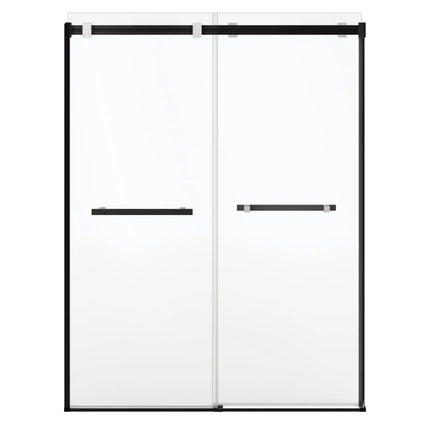 Duel Alto 56-59 X 78 in. 8mm Bypass Shower Door for Alcove Installation with GlassShield® glass in Matte Black & Chrome - Plumbing Market