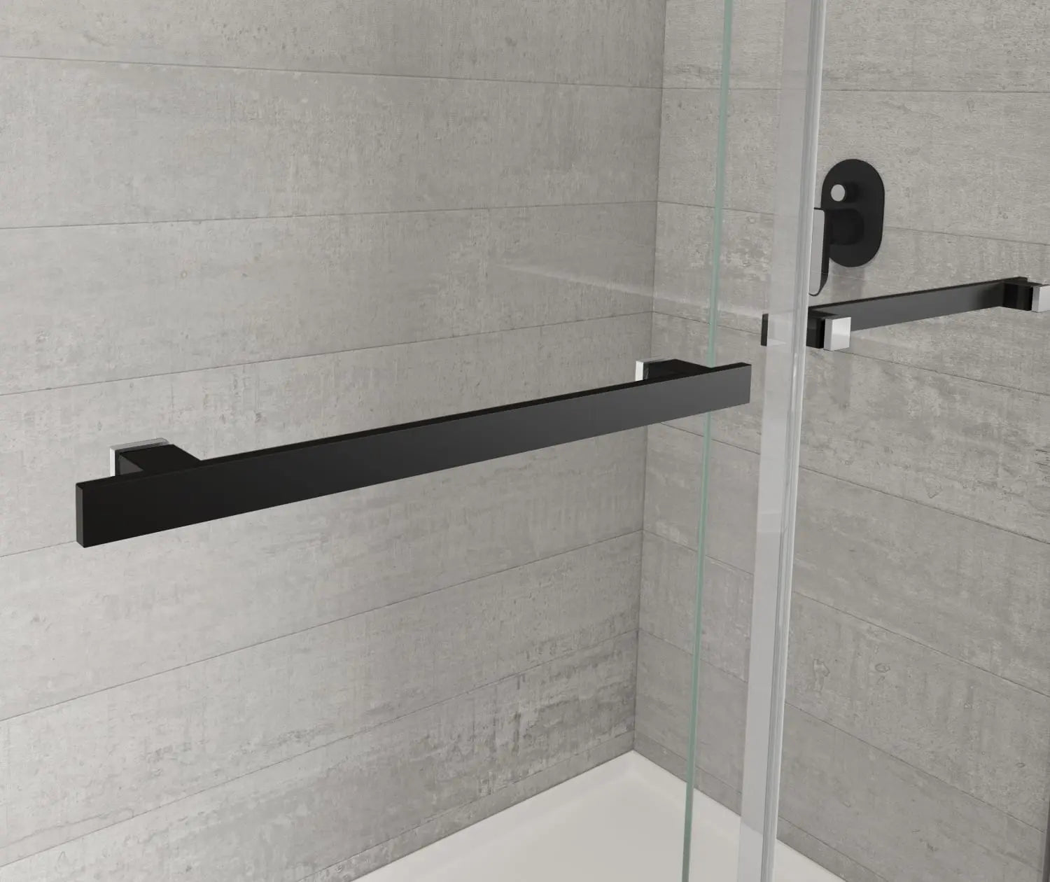 Duel Alto 56-59 X 78 in. 8mm Bypass Shower Door for Alcove Installation with GlassShield® glass in Matte Black & Chrome - Plumbing Market