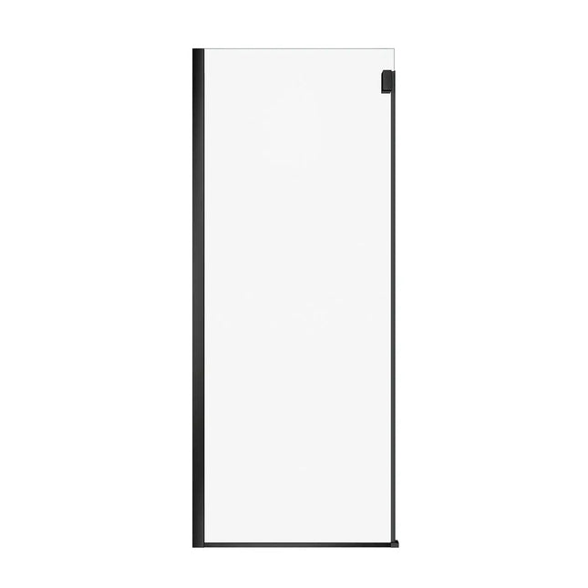 Duel Alto Return Panel for 32 in. Base with Clear glass in Mat Black - Plumbing Market