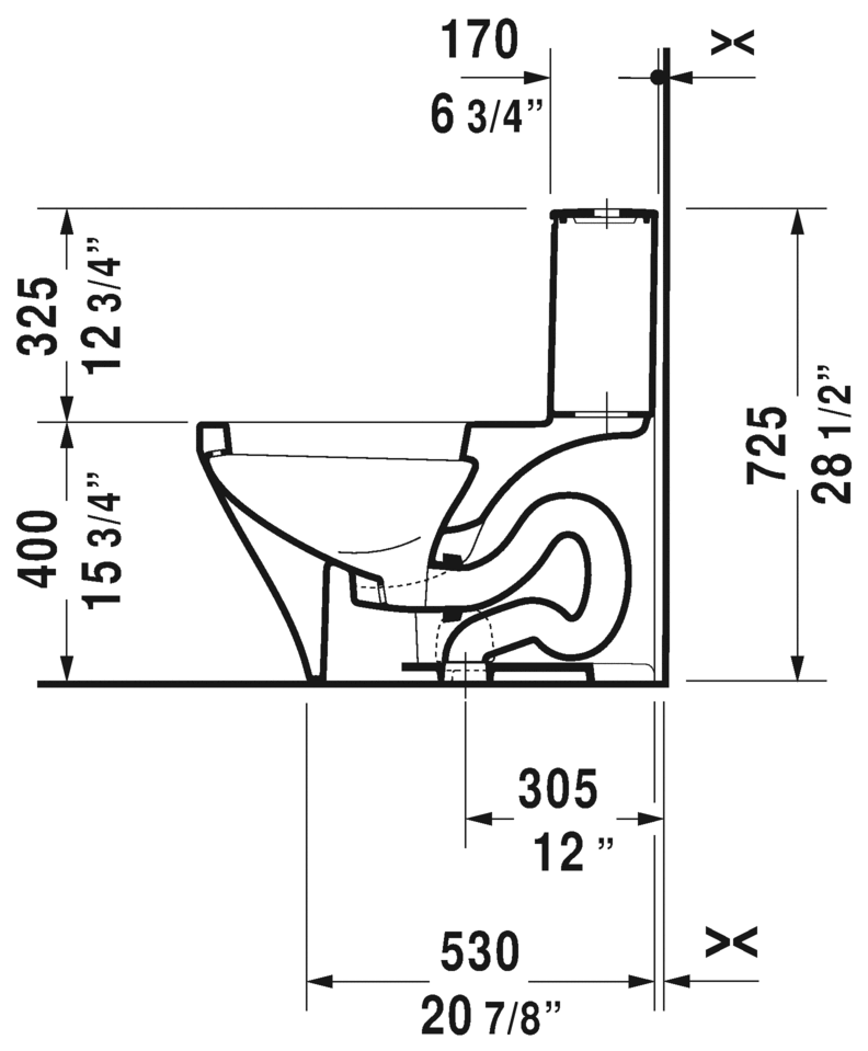 DuraStyle 1pc dual flush toilet - 2157010005 - Plumbing Market