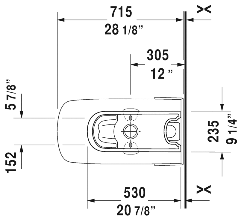 Duravit DuraStyle Elongated One Piece 1.28gpf Toilet Less Seat 2157010085 - Plumbing Market
