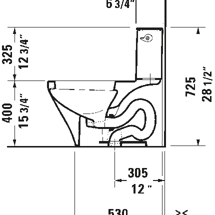 Duravit Durastyle One Piece Elongated Toilet 21570100U3 - Plumbing Market