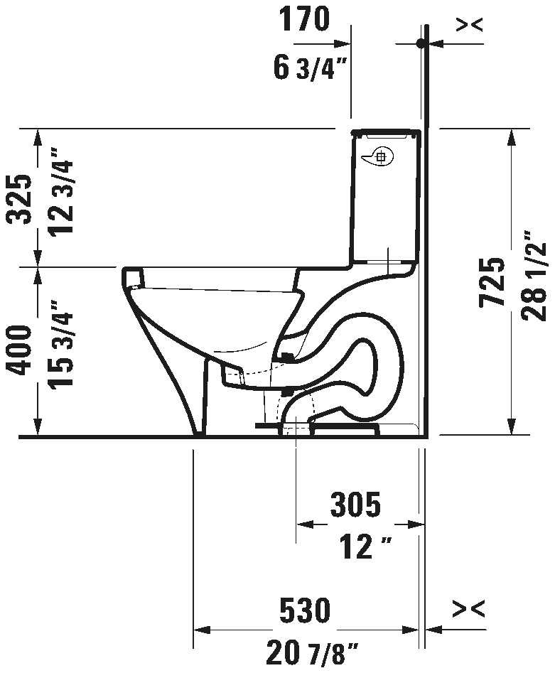 Duravit Durastyle One Piece Elongated Toilet 21570100U3 - Plumbing Market