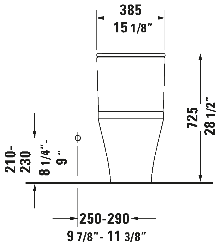 Duravit Durastyle One Piece Elongated Toilet 21570100U3 - Plumbing Market