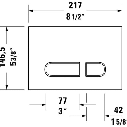 Duravit Durasystem Actuator Plate White - Plumbing Market