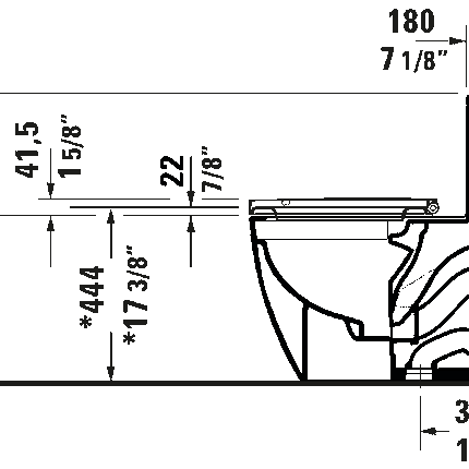 Duravit ME by Starck One Piece Elongated Toilet 1.28 GPF - Plumbing Market
