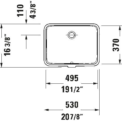 Duravit ME by Starck Undermount Bathroom Sink 035949 - Plumbing Market