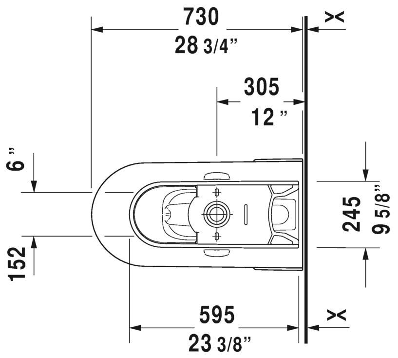 Duravit Me by Starck 1pc 1.28gpf rimless toilet - 2173010085 - Plumbing Market