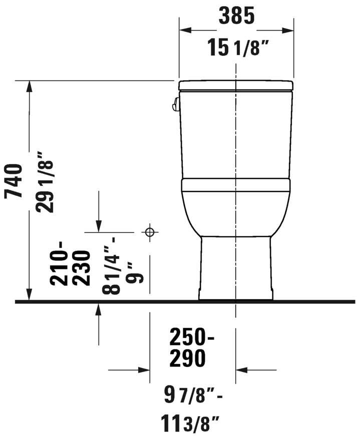 Duravit No.1 Elongated One Piece 1.28gpf toilet - 21950100U3 - Plumbing Market
