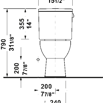 Duravit No.1 PRO Series Two Piece Toilet Elongated Comfort Height - Plumbing Market
