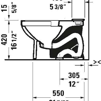 Duravit No.1 PRO Series Two Piece Toilet Elongated Comfort Height - Plumbing Market