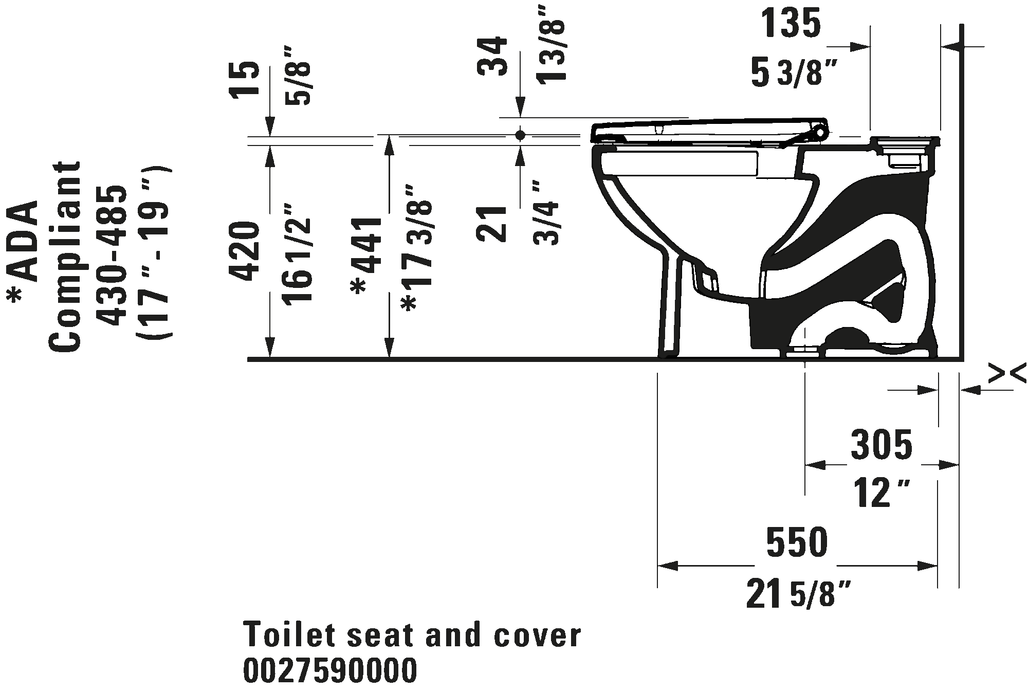 Duravit No.1 Slow Close Pro Toilet Seat 0027590000 - Plumbing Market