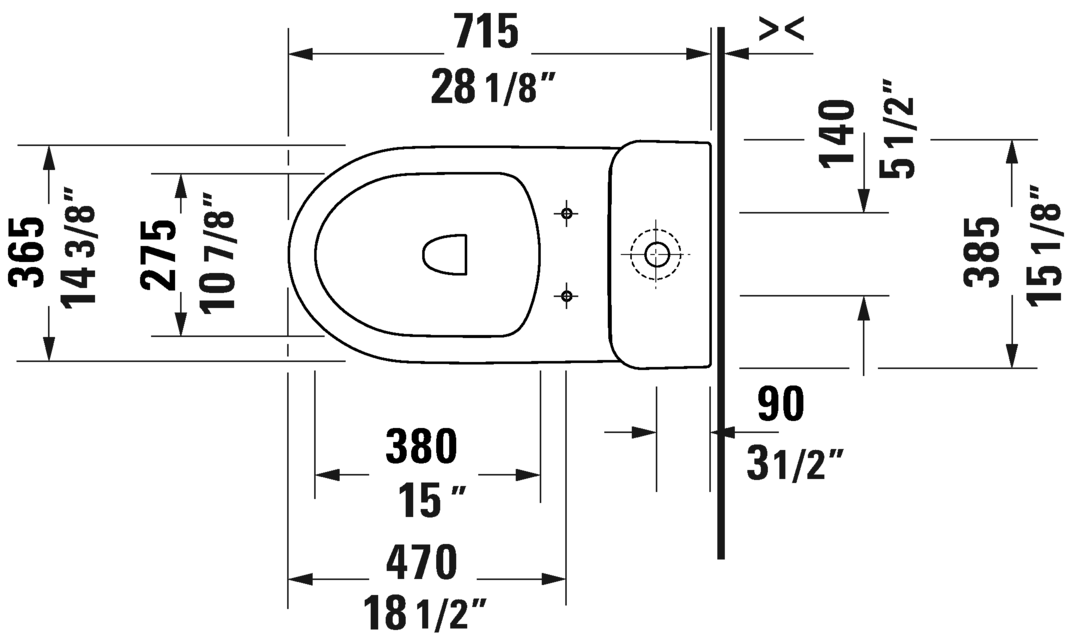 Duravit No.1 elongated 1pc dual flush toilet - 21960100U2 - Plumbing Market