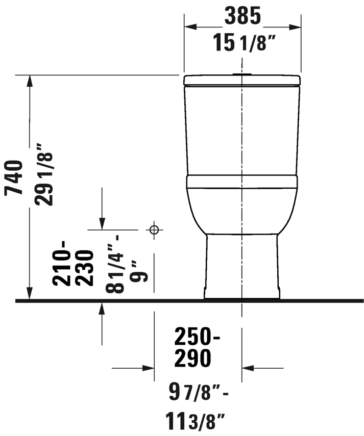 Duravit No.1 elongated 1pc dual flush toilet - 21960100U2 - Plumbing Market