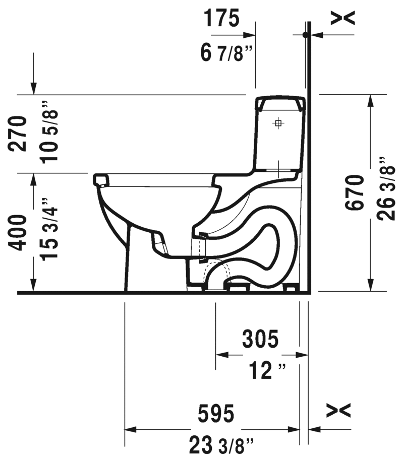 Duravit Starck 3 One Piece 1.28gpf toilet - 2120010001 - Plumbing Market