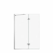 Edge Duo 42 x 58 in. 8 mm Pivot Tub Screen for Alcove Installation with Clear glass in Chrome - Plumbing Market