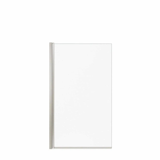 Edge Square 34 x 58 in. 8 mm Tub Screen for Alcove Installation with Clear glass in Brushed Nickel - Plumbing Market