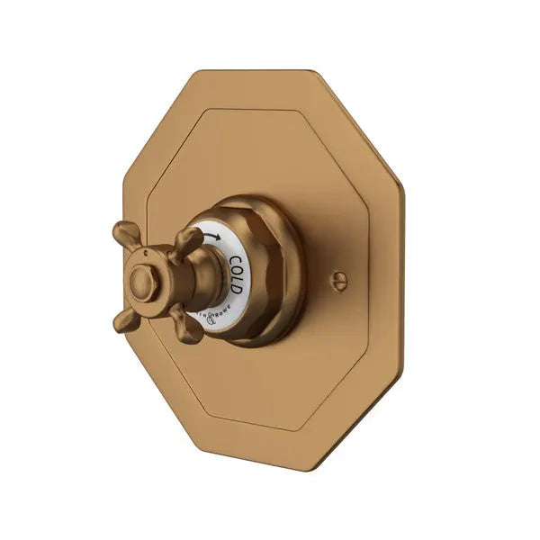Edwardian™ 3/4" Octagonal Thermostatic Trim Without Volume Control - Plumbing Market