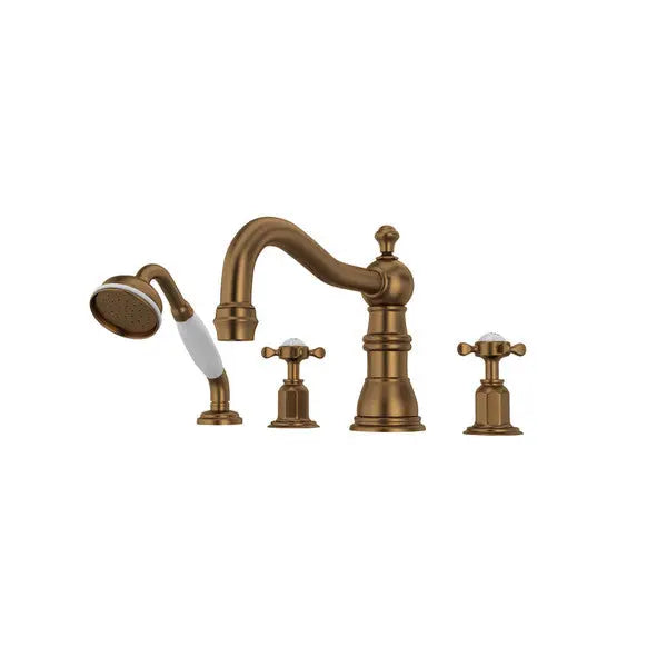 Edwardian™ 4-Hole Deck Mount Tub Filler With Column Spout - Plumbing Market