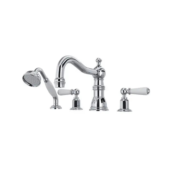 Edwardian™ 4-Hole Deck Mount Tub Filler With Column Spout - Plumbing Market