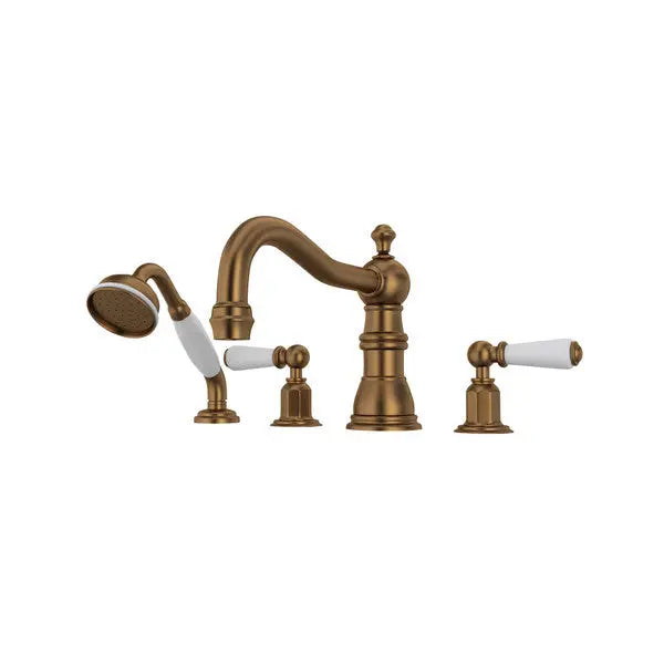 Edwardian™ 4-Hole Deck Mount Tub Filler With Column Spout - Plumbing Market