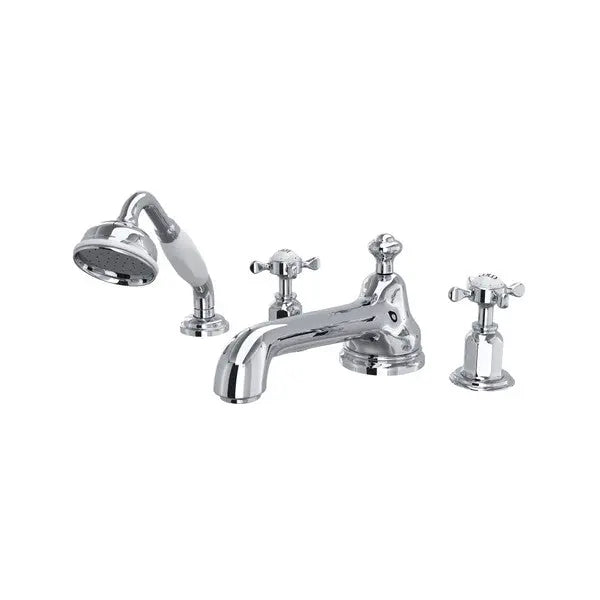 Edwardian™ 4-Hole Deck Mount Tub Filler With Low Spout - Plumbing Market