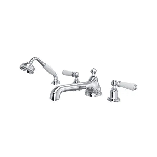 Edwardian™ 4-Hole Deck Mount Tub Filler With Low Spout - Plumbing Market