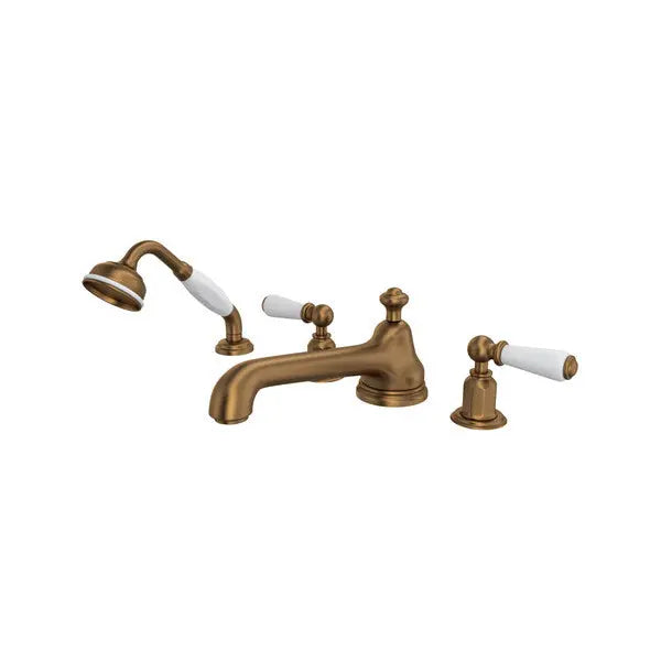 Edwardian™ 4-Hole Deck Mount Tub Filler With Low Spout - Plumbing Market