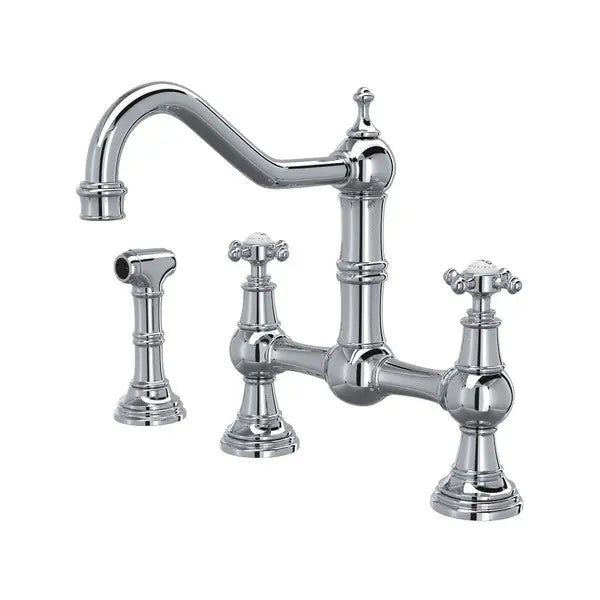 Edwardian™ Bridge Kitchen Faucet With Side Spray - Plumbing Market