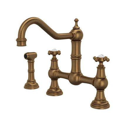 Edwardian™ Bridge Kitchen Faucet With Side Spray - Plumbing Market