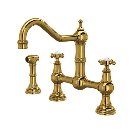 Edwardian™ Bridge Kitchen Faucet With Side Spray - Plumbing Market