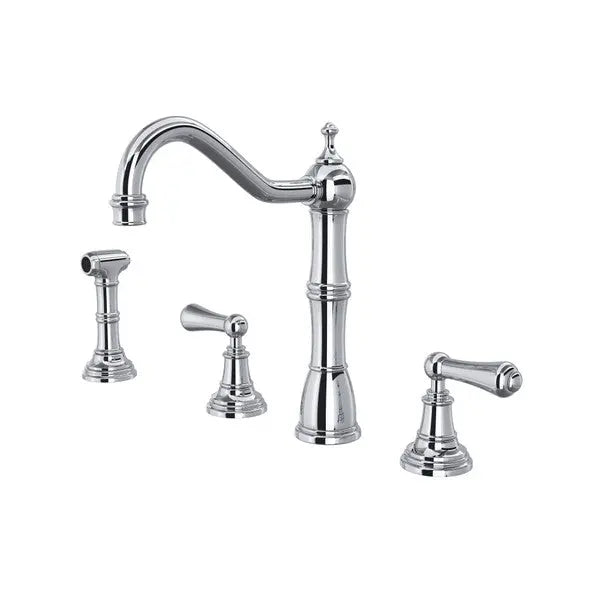 Edwardian™ Two Handle Kitchen Faucet With Side Spray - Plumbing Market