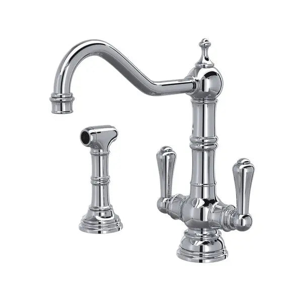 Edwardian™ Two Handle Kitchen Faucet With Side Spray - Plumbing Market
