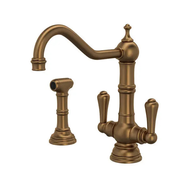 Edwardian™ Two Handle Kitchen Faucet With Side Spray - Plumbing Market