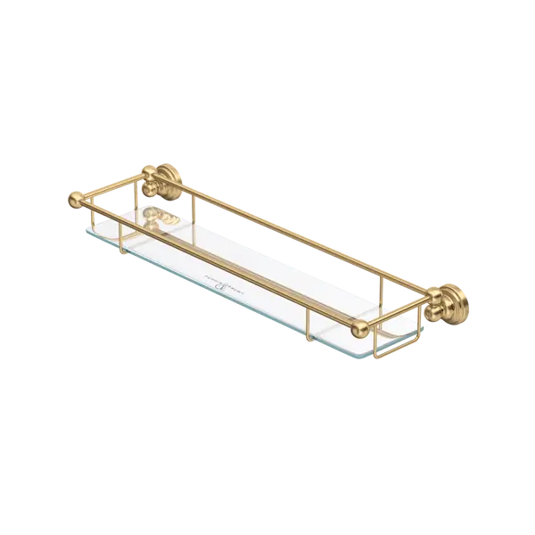 Edwardian™ Wall Mount Tempered Glass Vanity Shelf - Plumbing Market
